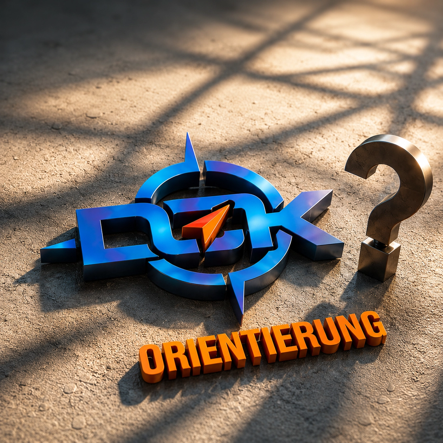 Dein Coach Kai – Executive & Leadership Coaching – Eine hölzerne Schaufensterpuppenhand hält ein kleines rechteckiges Stück Holz mit einem ausgeschnittenen Fragezeichen vor einem dunkelblauen Hintergrund.